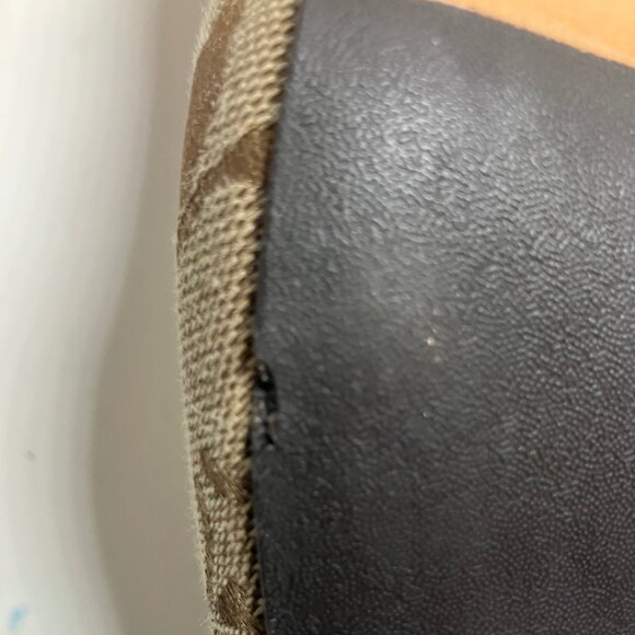 COACH Helaine Peep Toe Monogram Buckle Pumps Women’s Size 7.5M Khaki - Picture 15 of 15